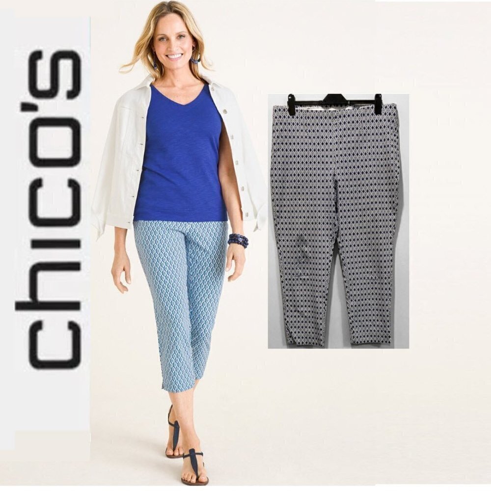 SO Slimming Brigitte Diamond-Print Slim Crops XL 3